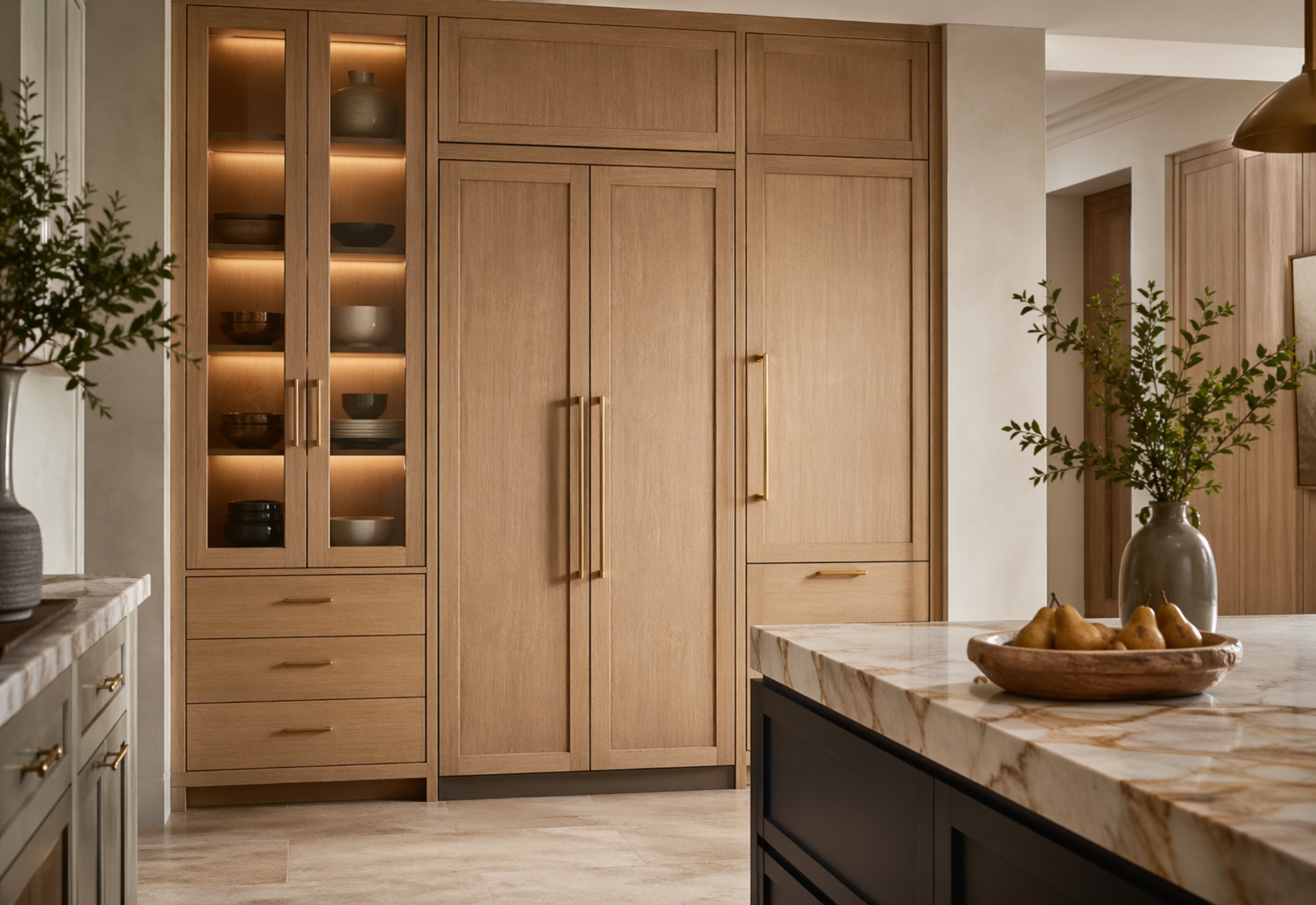 Panel-ready refrigeration integrated into cabinetry