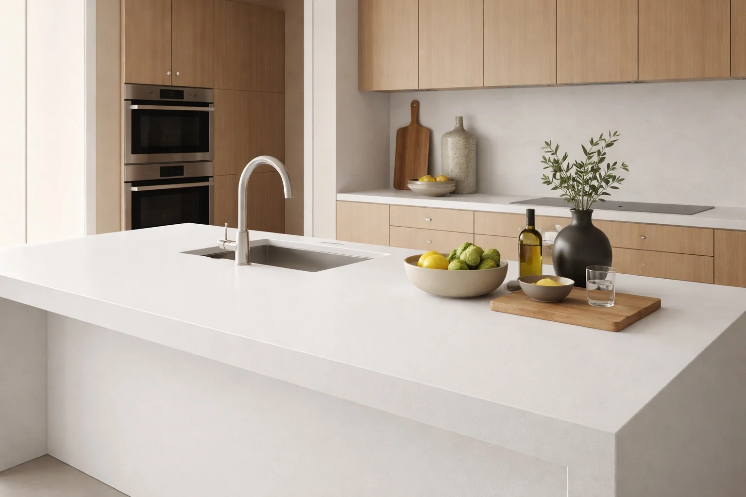 Porcelain countertop material sample