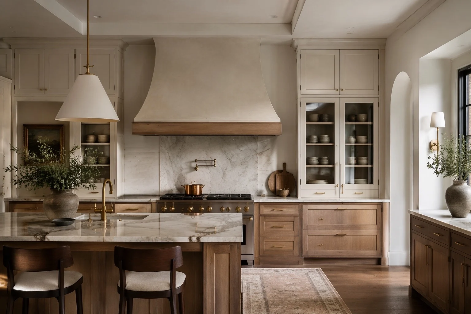 Vent hood material and range wall design